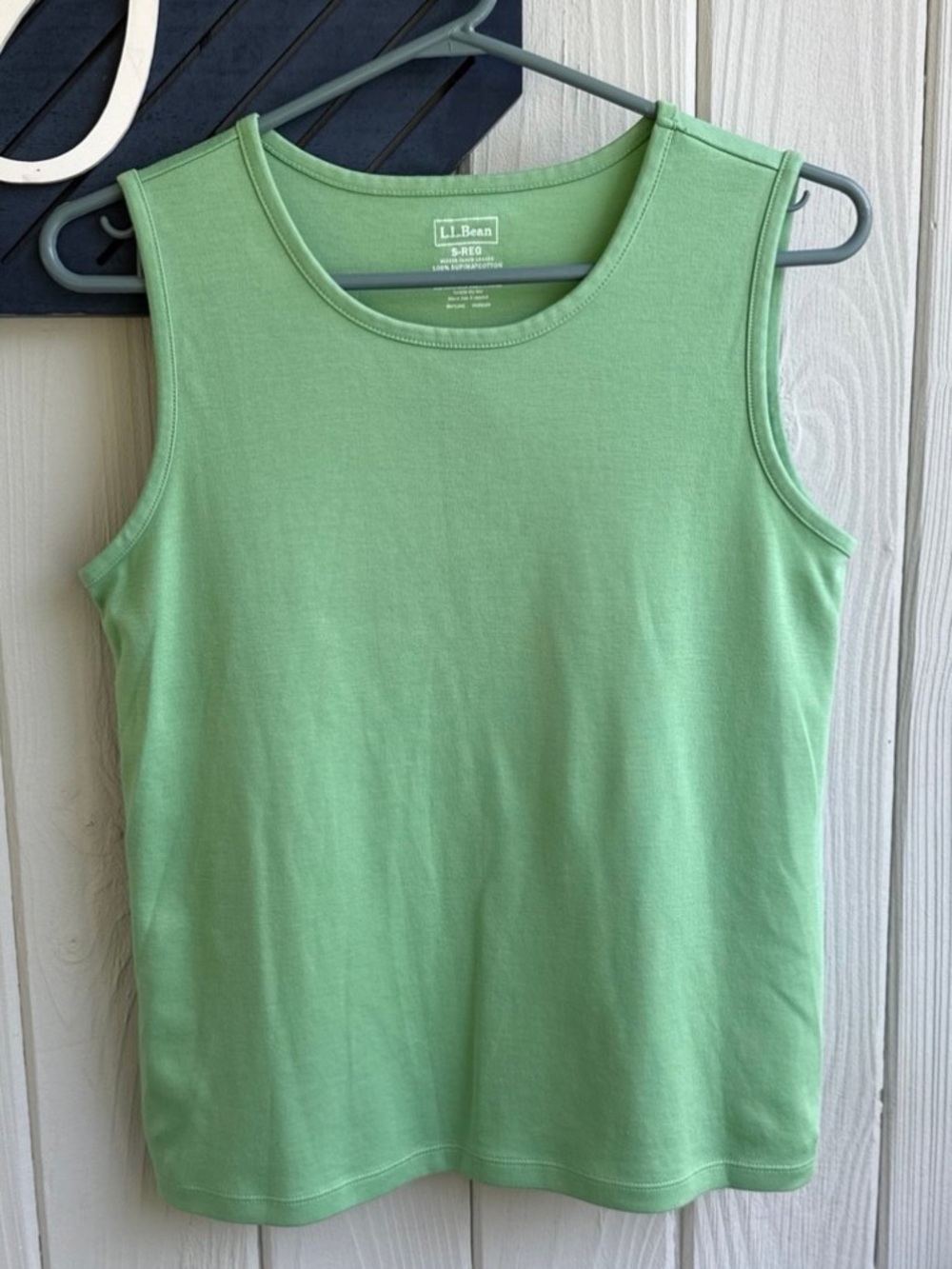 L.L. Bean Women's Sleeveless Tank Top — Light Mint Green